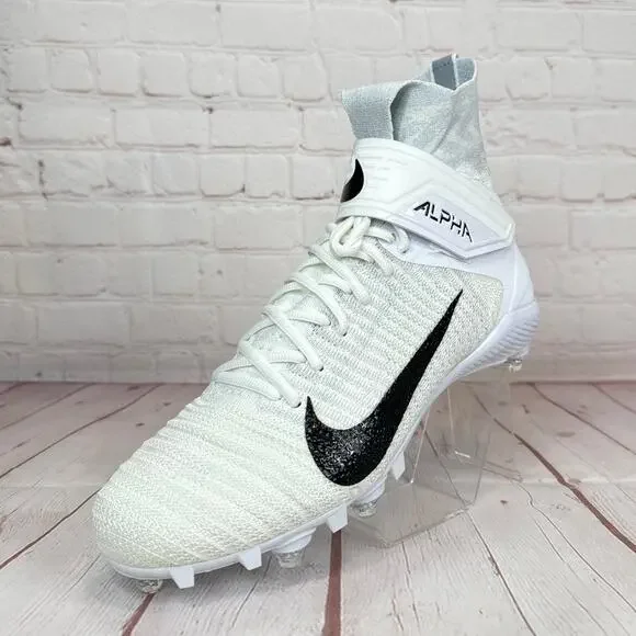 Nike Alpha Menace Elite 2 Flyknit White Football Cleats Mens Size 11 CI1530-100 - Picture 3 of 11